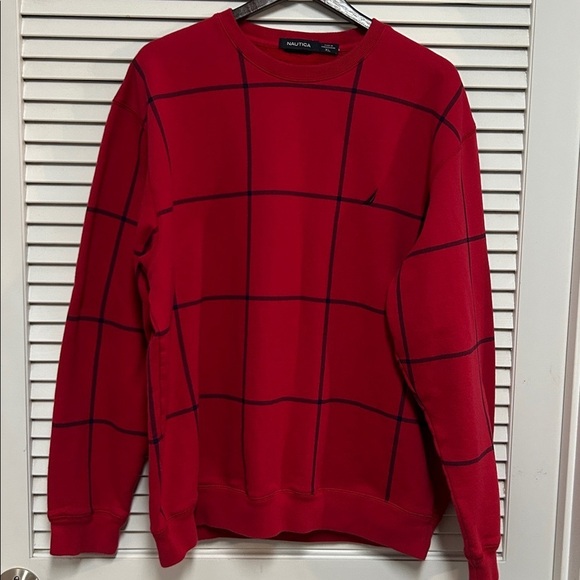 Nautica Other - Nautica Red and Navy Checkered Crewneck
